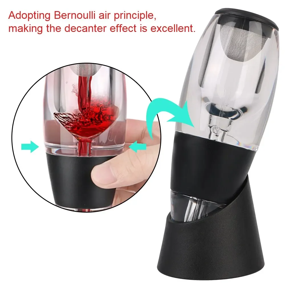 Professionele Wijnkaraf Schenker Met Filter en Basis Snelle Ontnuchterende Wijn Whisky Beluchter Dispenser Voor Kerstmis