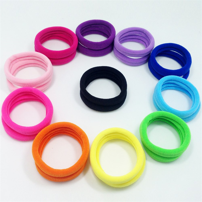 50 Uds. Banda elástica negra para el cabello, lazos, colets, coleteros, resortes, accesorio de goma para niñas y mujeres, conjunto de soporte para coletas sin daños