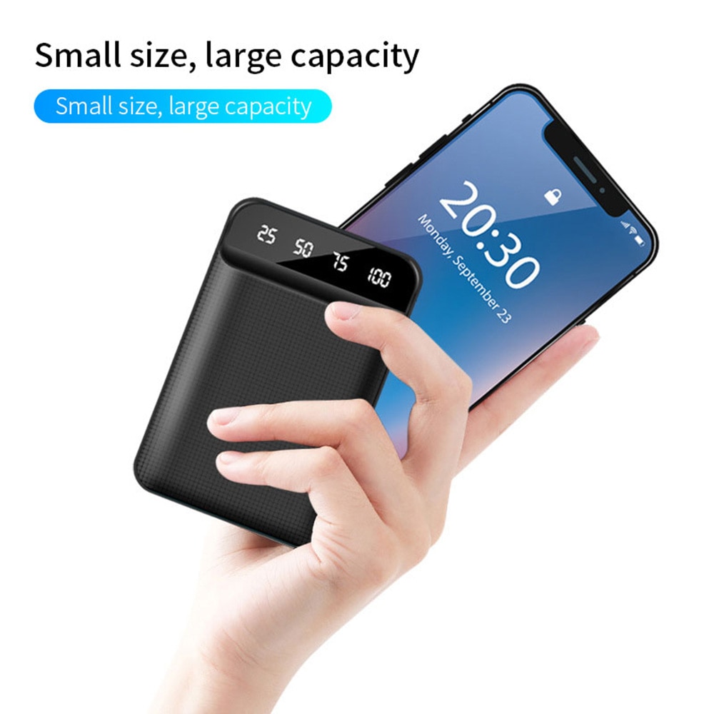 FLOVEME Cute Power Bank Double Portable 10000mAh Battery Powerbank Travel Digital Display Poverbank for iPhone XR Xiaomi Huawei