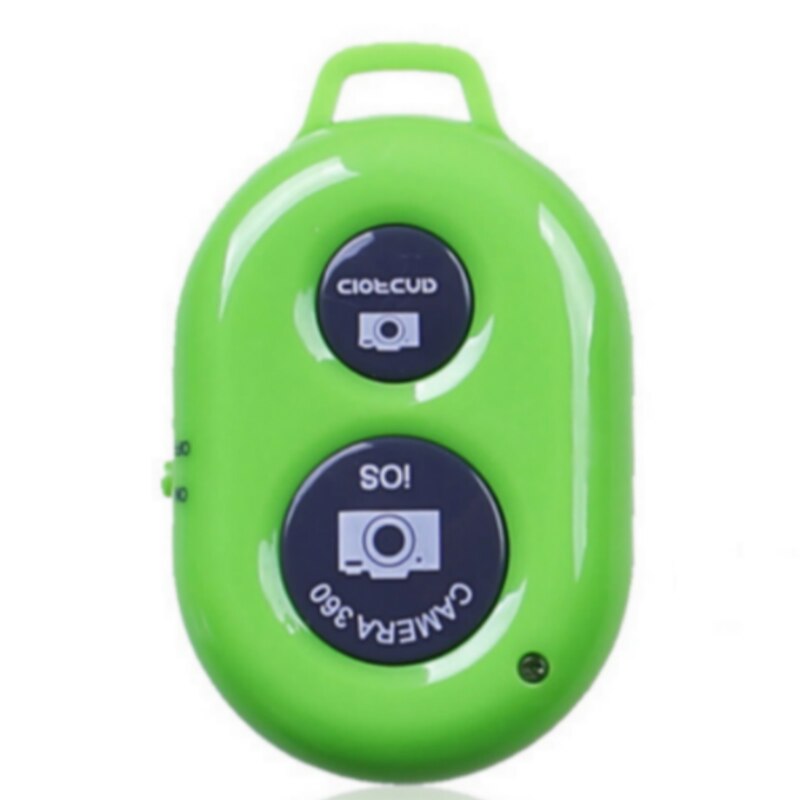 Bluetooth fjärrutlösare telefon kamera monopod selfie stick slutare självutlösare fjärrkontroll för ios android: Grön