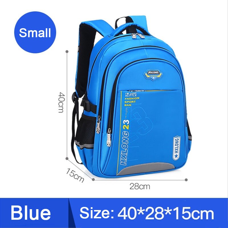 Kinderen Grote Schooltas voor Tiener Meisjes Jongens Hign School Book Bag 18 inch Waterdichte grote Rugzak voor Tieners Jongens Meisjes: Blue small