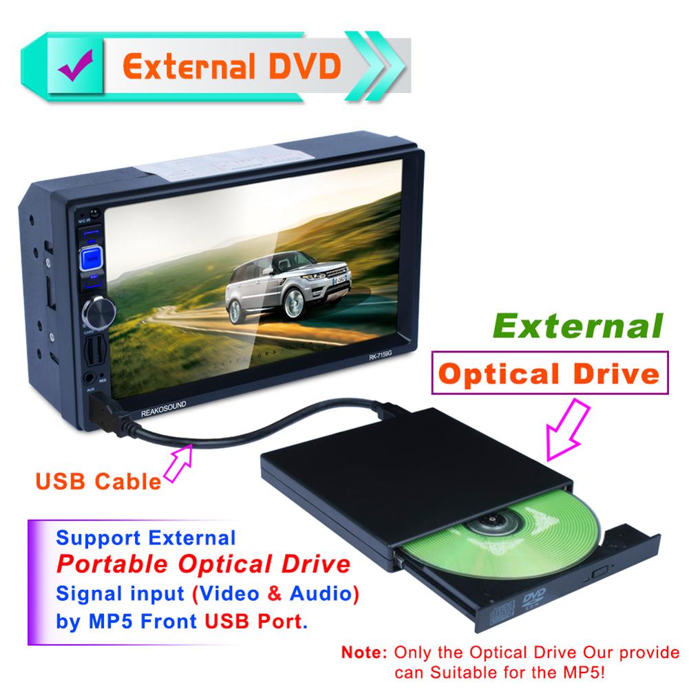 Externe Dvd Rom Optische Drive Usb 2.0 Cd/DVD-ROM CD-RW Speler Brander Slim Portable Reader Recorder Portatil Voor Auto speler