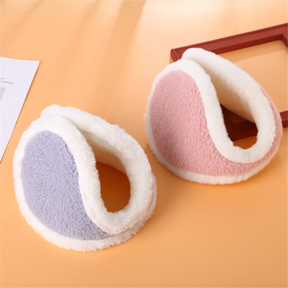 Paraorecchie invernali in cashmere caldo paraorecchie in peluche per uomo e donna indossano scaldamuscoli dopo la piegatura per prevenire paraorecchie fredde e calde