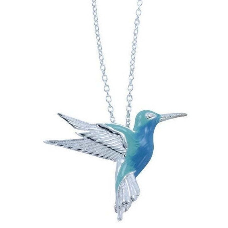 Kristal Dier Kolibrie Kettingen Mode Blauwe Kleur Sleutelbeen Ketting Swallow Vogels Kettingen Collares Joyeria Mujer