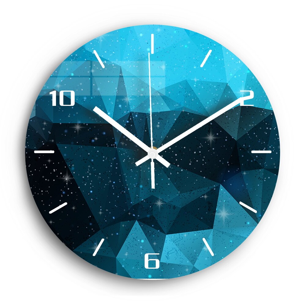 sternenklar Himmel Dekorative Digitale Wanduhr stumm Uhrwerk Acryl 3D DIY Wanduhr Moderne für Küche Uhr Wohnkultur: YAKEL0235