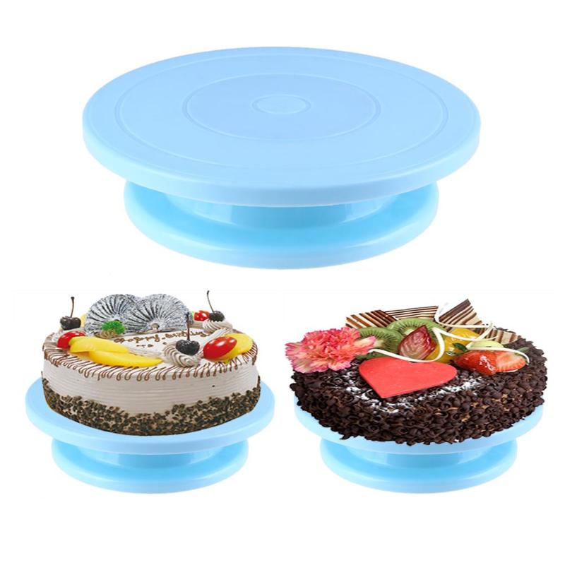 Plastic Table Revolving Cake Stand Mini Spinning Anti-skid Cake Plate Cake Decorating Rotary Kitchen DIY Pan Baking Tool
