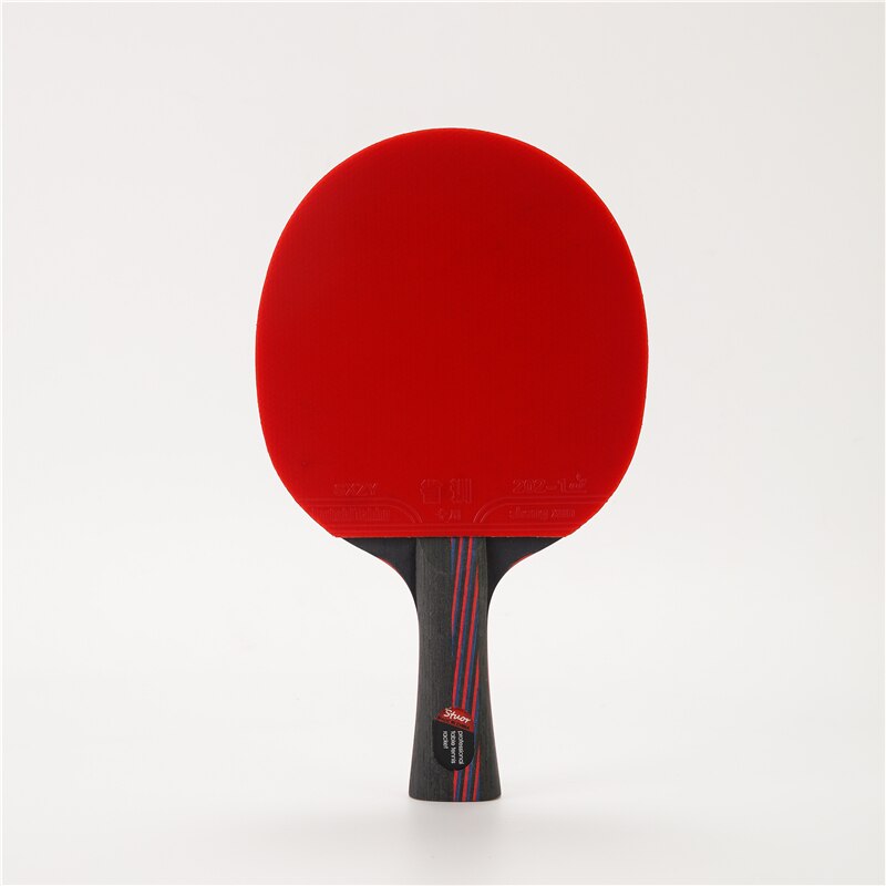 Carbon Fiber Table Tennis Racket nanocarbon 9.8 carbon ping pong Original With Double Face Pimples-in and: long handle FL