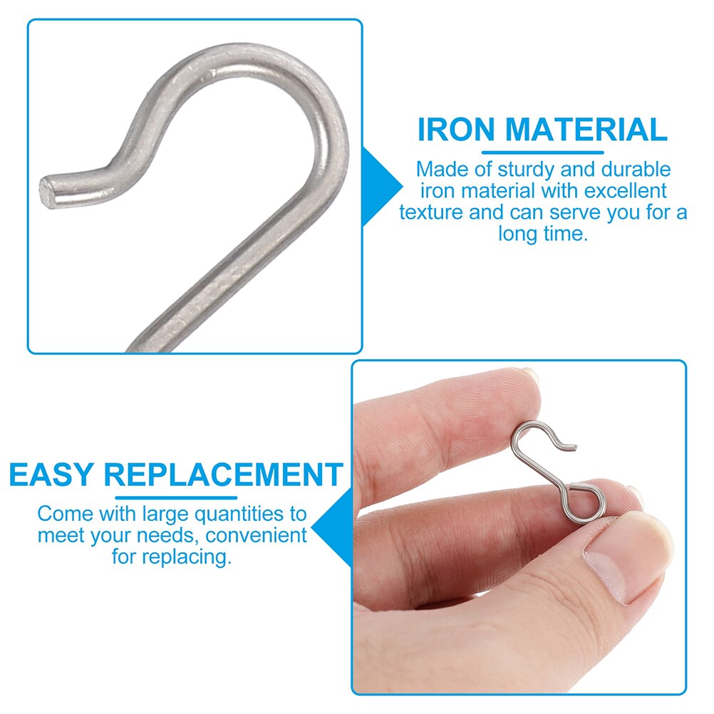 200pcs Car Seat Cover Cushion Hooks Vehicles Seat Covers Cushion S-shaped Hook