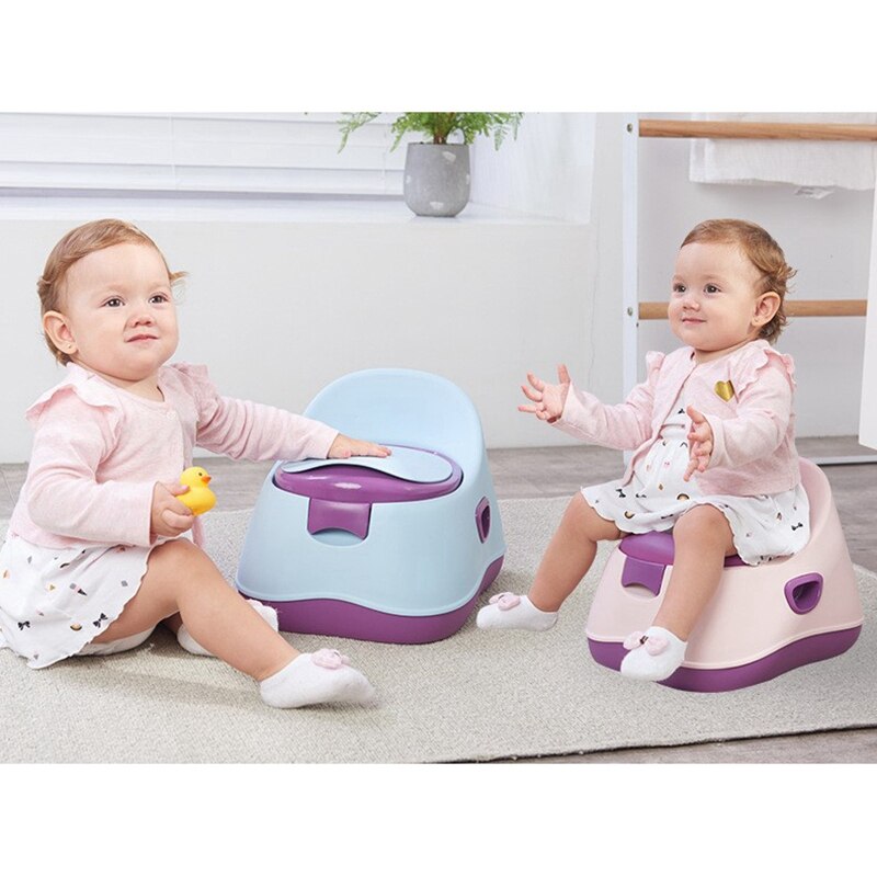 Spædbarns potte toiletsæde stol bærbar rejse urinal til småbørn: Blå