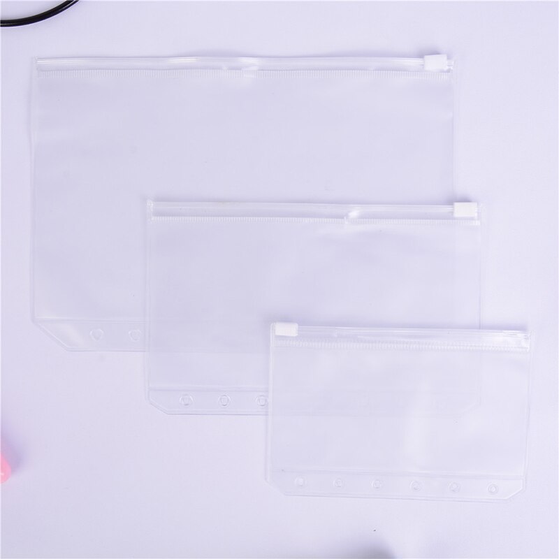 A5/A6/A7 File Holder Standard Transparent PVC Loose-Leaf Pouch With Self-Styled Zipper Filing Product