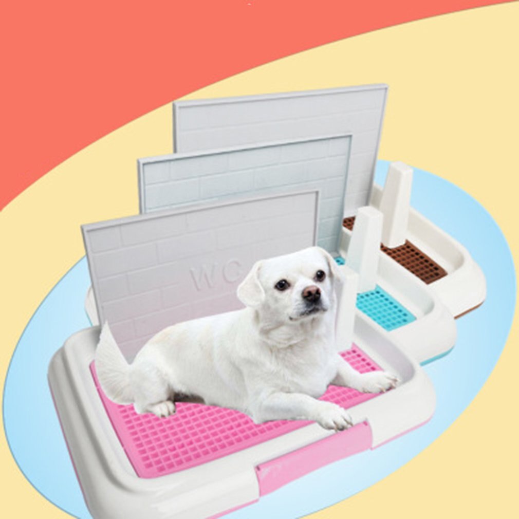 Dog Toilet With Wall Column Small And Medium Dog Male And Female Dog Urine Basin Splash Guard Pet Urinal Side Wall Dog Toilet