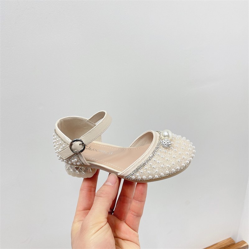 Lente/Zomer Meisjes Hoge Hakken Prinses Dans Schoenen Kinderen Jurk Prestaties Student Baby Kids Dance Schoenen 02A