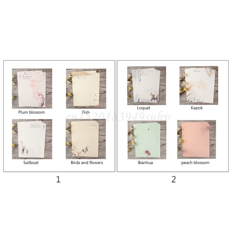 32pcs/Set Home Vintage Writing Letter Paper Retro Writing Stationery School Supplies