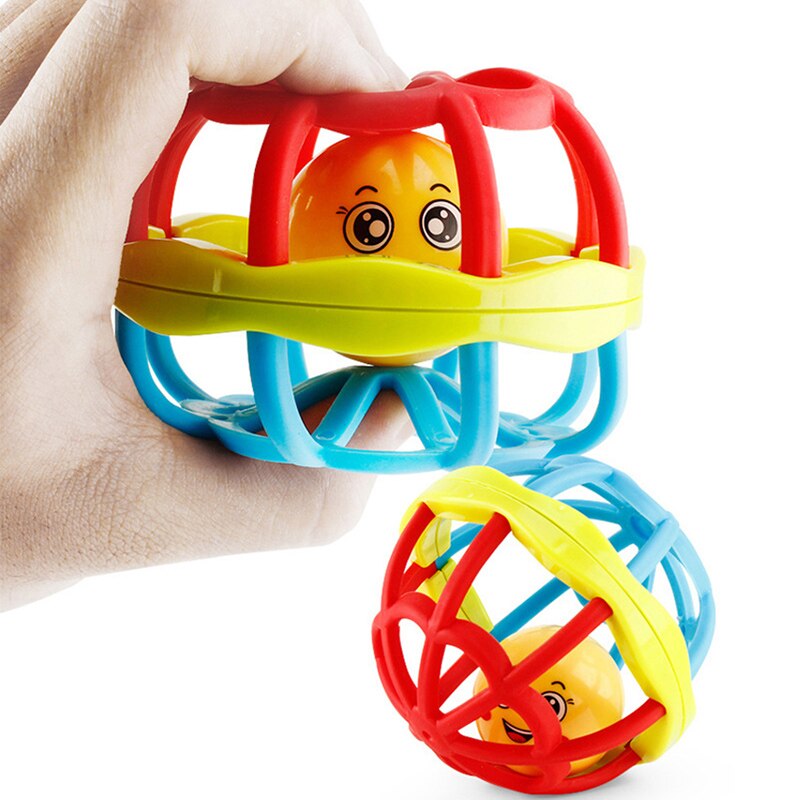 Soft Rubber Ball Intelligence Grasping Toys For Newborns Baby Rattles Mobile Funny Baby Toys Gums Teether Infant Toy