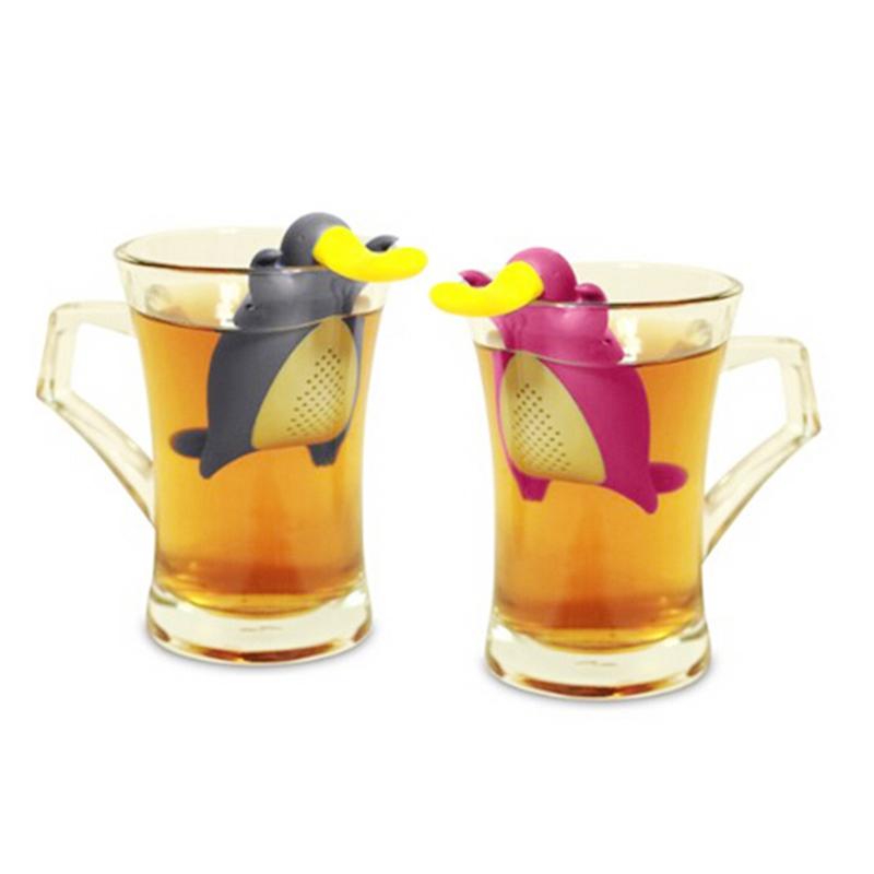1PC Platypus Tea Infuser Reusable Cute Loose Leaf Tea Strainer Filter Diffuser Silicone Kitchen Tools Gadgets