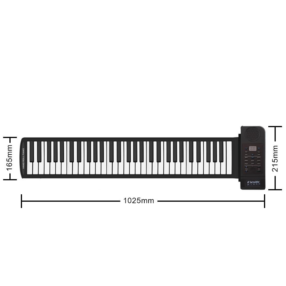 61 Toetsen Digitale Keyboard Piano Flexibele Roll Up Piano Draagbare Silicone Midi Soft Keyboard Piano: Default Title