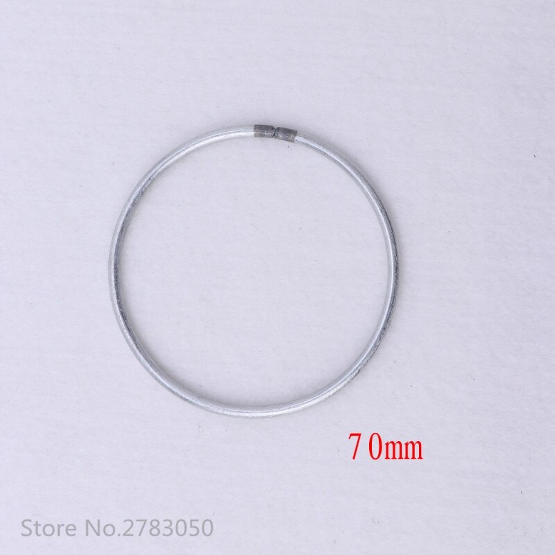 30-160mm 17 Size Ronde Metalen Hoop Zilver Dreamcatcher Ring Wandkleden Macrame Ambachten Thuis DIY Decor Droom catcher Accessoire: 70mm