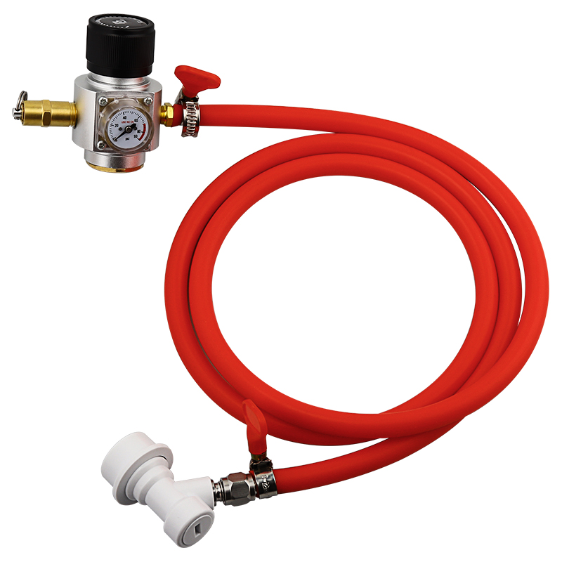 Montaje de línea de Gas de 5/16 &quot;, miniregulador de Gas T21 x 4, botella de Soda CO2 de 0-90 PSI, dispensador de cerveza, cerradura de bola de barril Cornelius Corny
