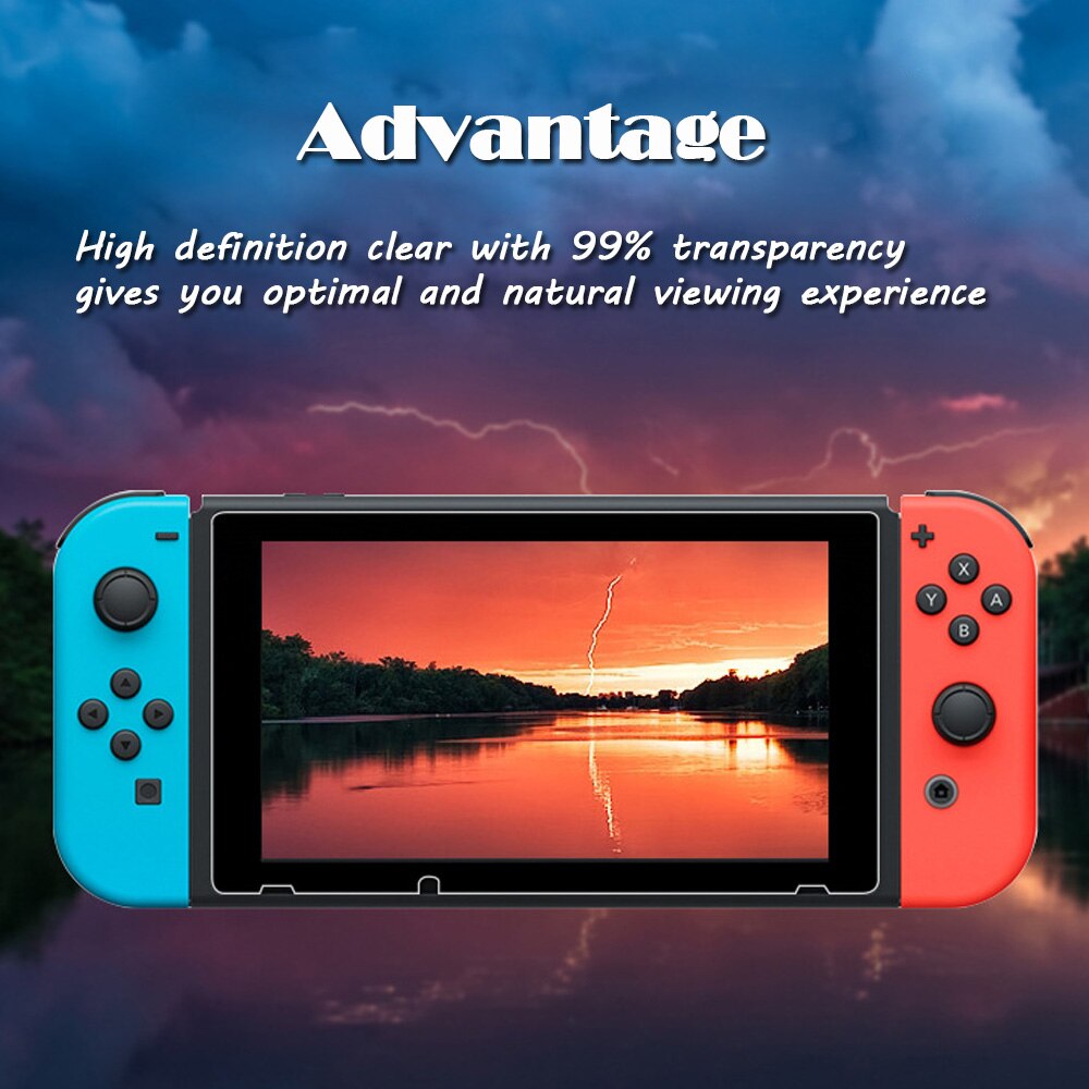 Bevigac Premium Tempered Glass Protective Guard Film Screen Cover Protector for Nintend Switch Joy-Con NS NX Console Controller