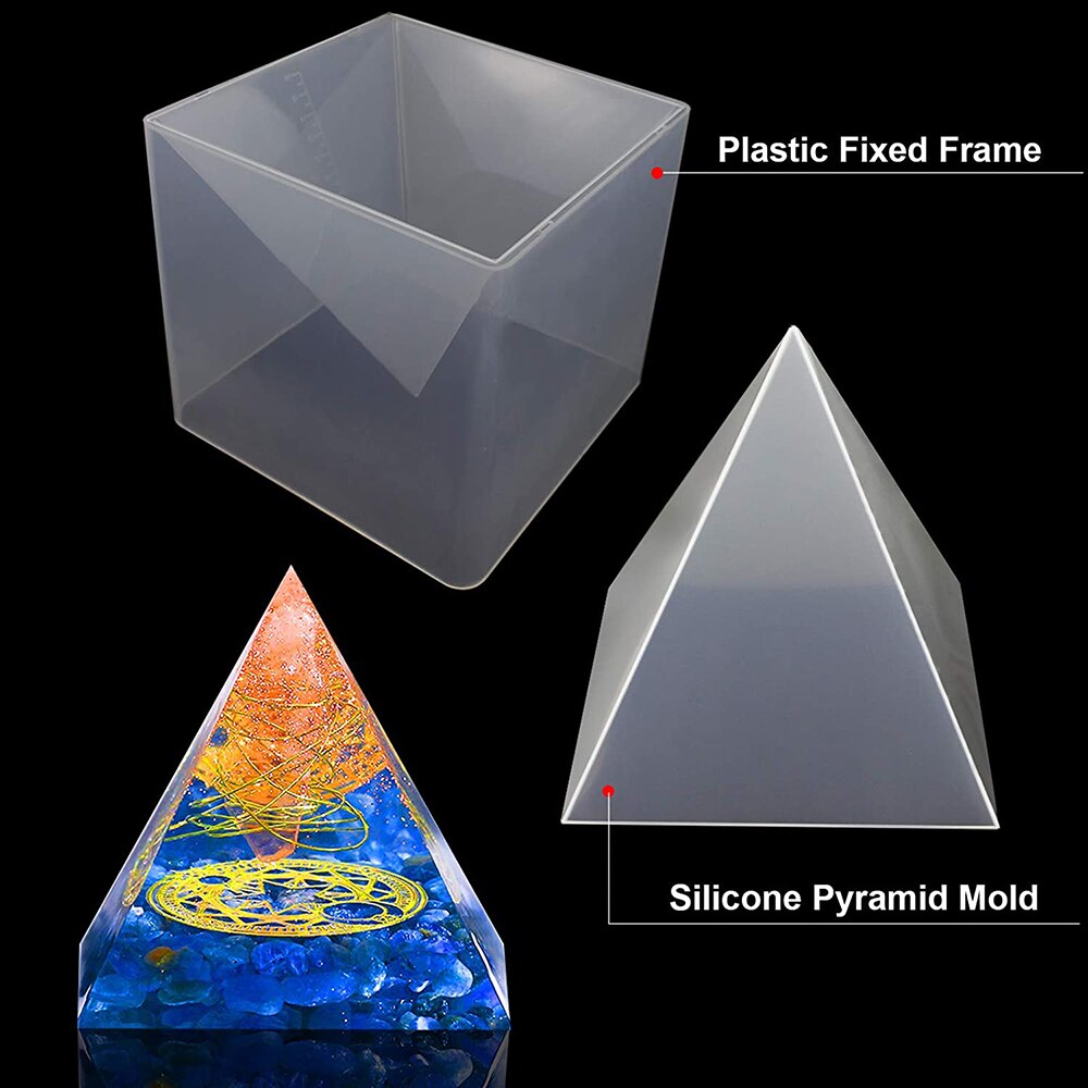 15CM Large Pyramid Resin Mold Big Pyramid Form For Candles Silicone Mold Epoxy Resin Mould Concrete Casting Cement Gypsum Form: 15cm pyramid
