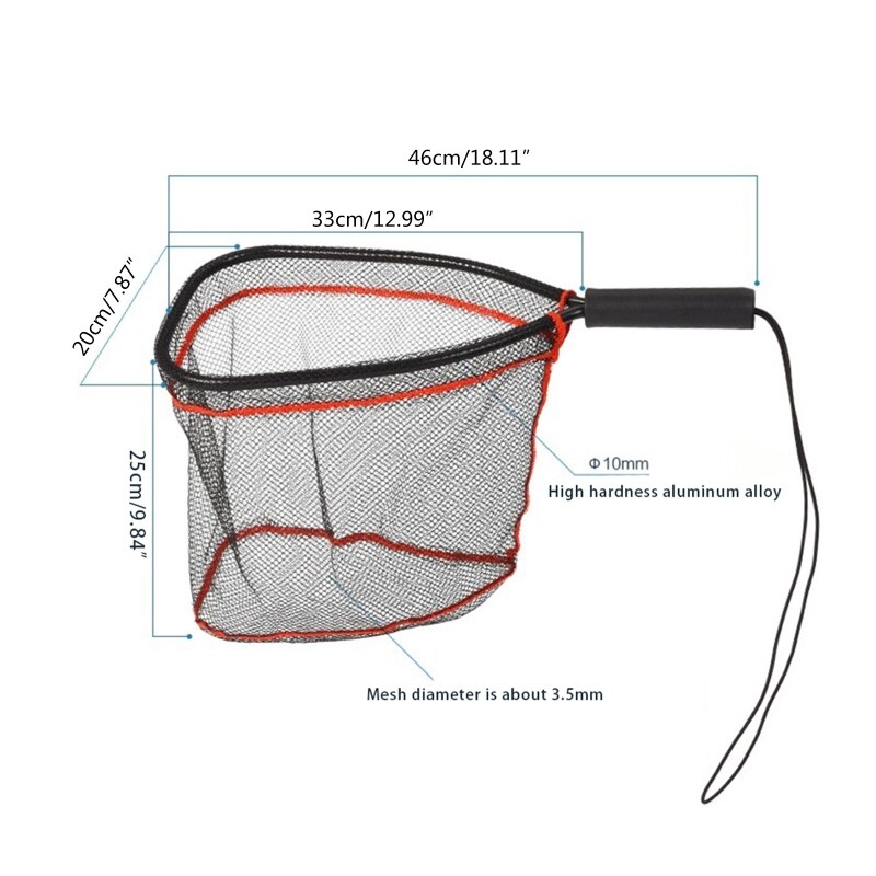 Floating Fishing Net for Salmon, Fly, Kayak, Catfish, Bass, Trout Fishing, Rubber Coated Landing Net