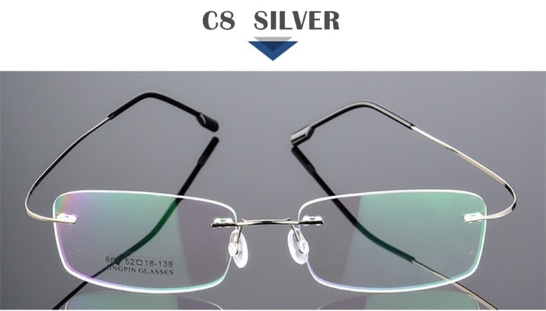 Sumondy Randloze Titanium Legering Glazen Frame Ma Grandado