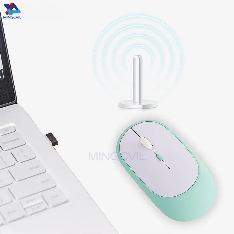 MINGCVIL Drahtlose Maus Bluetooth USB Stille Mäuse Einstellbare DPI Ergonomisches Wiederaufladbare Gaming Maus Für Xiaomi Tablet