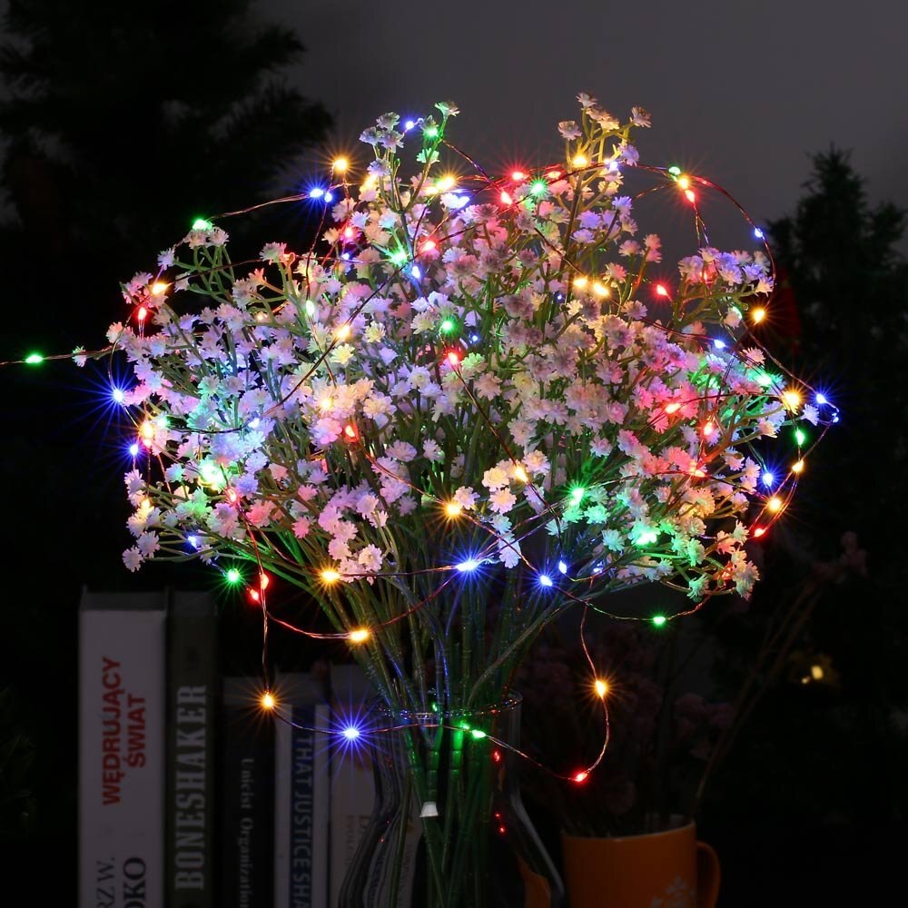 10m 100 LED Waterproof Copper String Light 3AA Battery Operated 8 Modes Fairy Lights with Remote controller for Christmas Tree