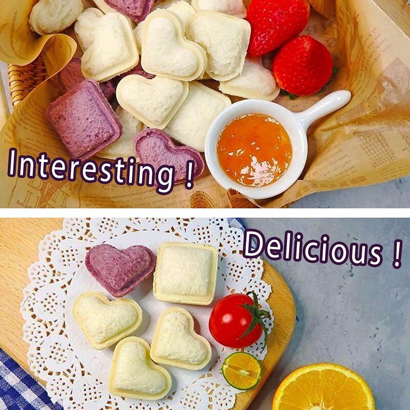 Sandwich Cutter and Sealer for Kids Bread Crust Cutter for Lunch Box Bento Box Snacks Party Platters