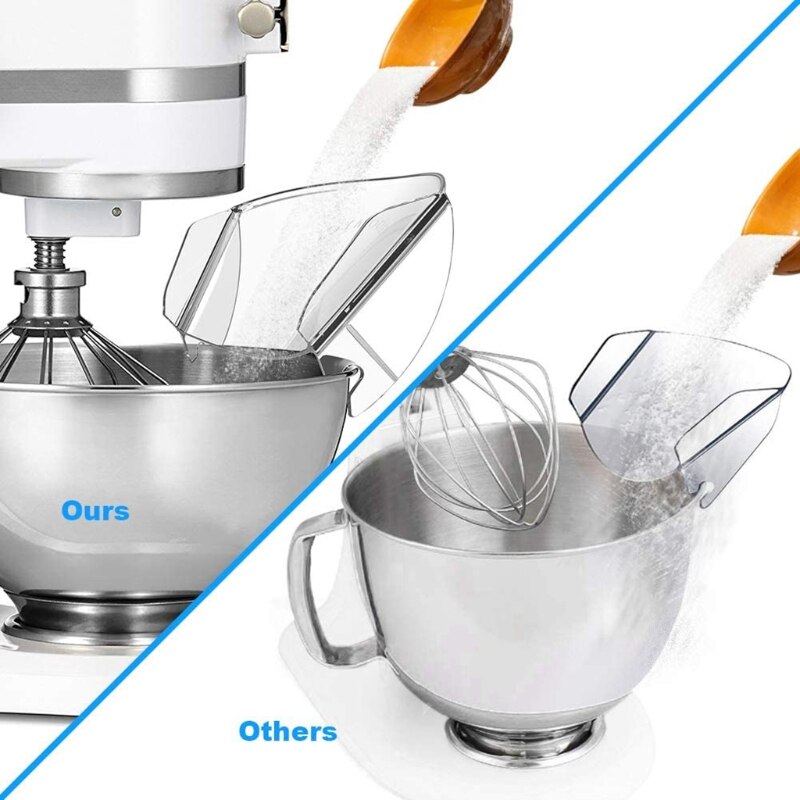 Pouring Shield, Universal Pouring Chute for Kitchen Bowls Mixer Attachments D0AB