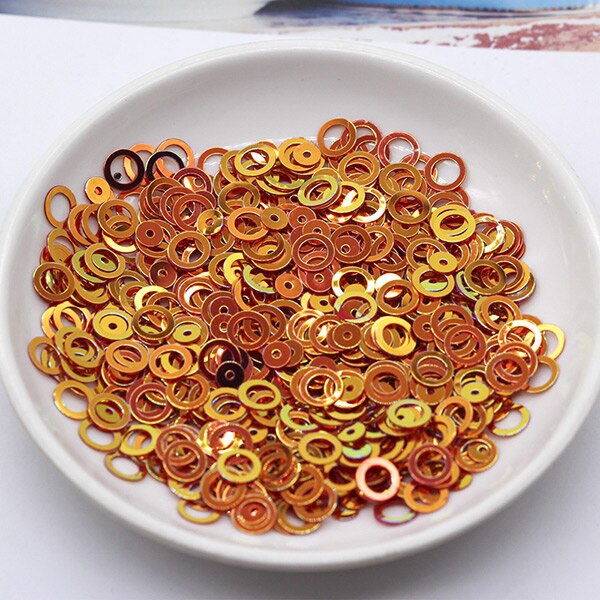 20 G/pak Multi Mix 3Mm 4Mm 5Mm 6Mm Pailletten Kleurrijke Platte Ronde Losse Sequin Naaien Bruiloft ambacht, vrouwen Kledingstuk Accessoires: dark siam