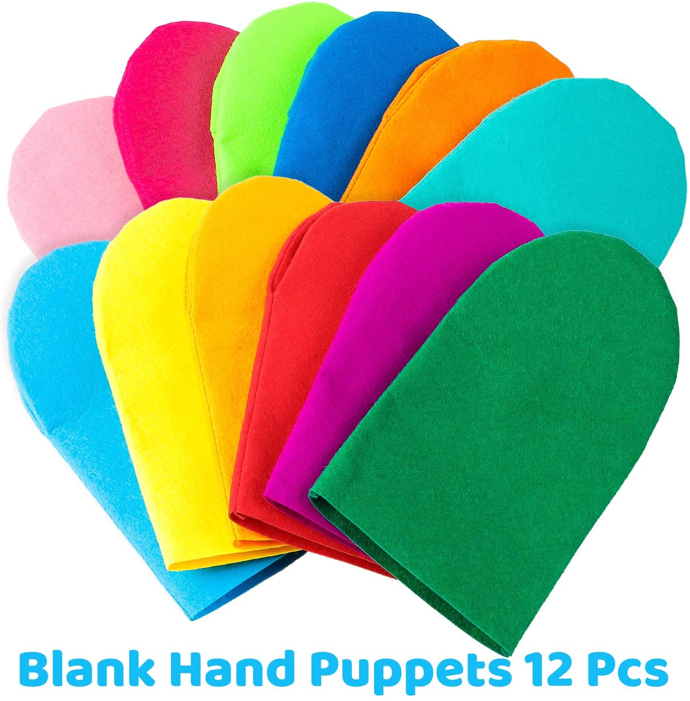 12Pcs Animal Hand Puppets Making Kit for Kids Toddlers DIY Art Craft Party Decor Children Role Play Toys Felt Glove Puppets Show