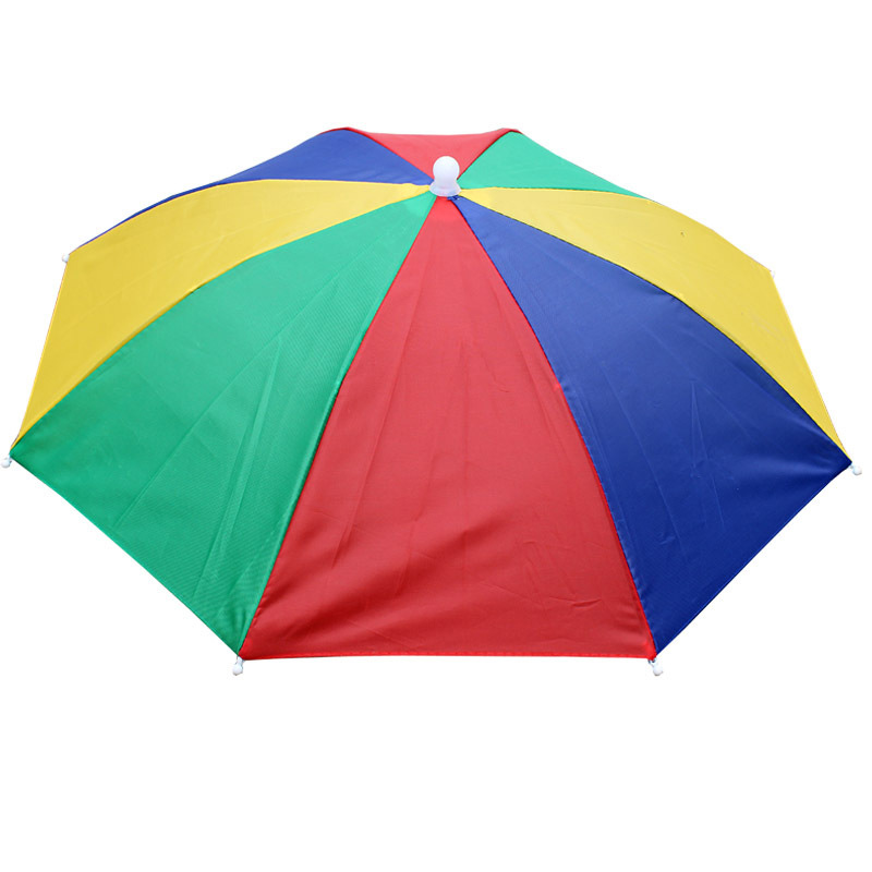 Chapeau de pluie Portable, parapluie pliant d'extérieur, pare-soleil de pêche, Anti-UV, couvre-chef de Camping, casquette de plage, accessoire: Clair