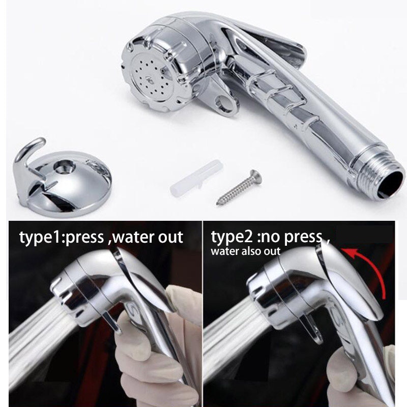 Toilet Hand Held Bidet Spray Shower Head set system Hose Connector Douche Kit Valve Bathroom Bidet Sprayer Jet Tap Holder