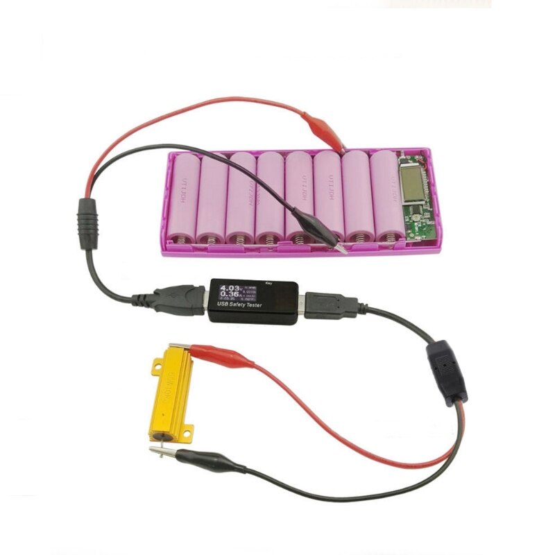 Miedziane zaciski aligatora z męprzejrzeć złączem USB przewody pomiarowe krokodyl zacisk