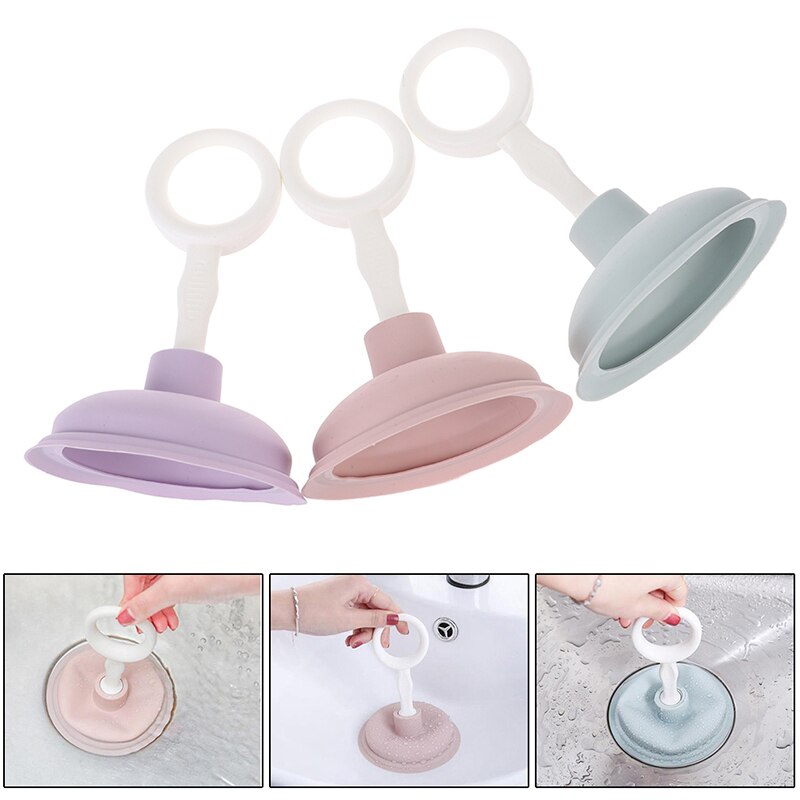 Kitchen Strong Sink Drain Pipe Dredging Suction Cup Toilet Plunger Bathroom Portable Sewer Hair Blockage Cleaning Cleaner