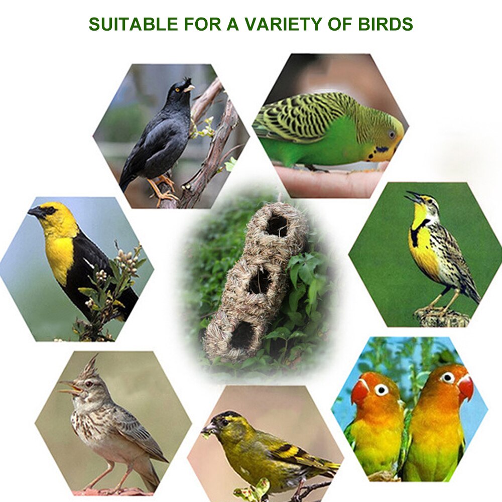 Nido de Pájaros tejido a mano, jaula ecológica Natural, para animales pequeños, cabaña, colgante, decoración para la casa, , #15