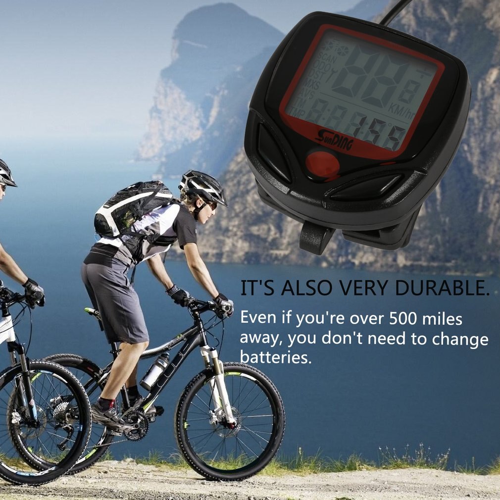 Bicycle Meter Speedometer Bike Digital LCD Cycling Computer LCD Odometer Speedometer Stopwatch For Bike SD-548B