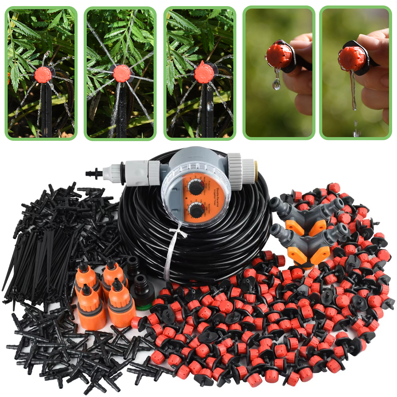 KESLA 5-50M sistema de riego por goteo automático manguera de jardín Micro Kit de riego por goteo goteros herramienta de jardinería para maceta bonsái