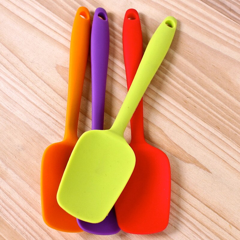 Heißer Universal--Wärme beständig Integrieren Griff Silikon Löffel Schaber Spachtel Eis Kuchen Küche Werkzeug Utensil