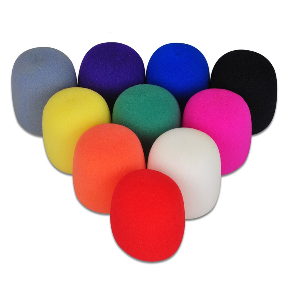10 Stuks Mix Kleuren Spons Microfoon Set Vervanging Foam Dj Stage Voorruit Wind Shield Cover Dikke Wasbare