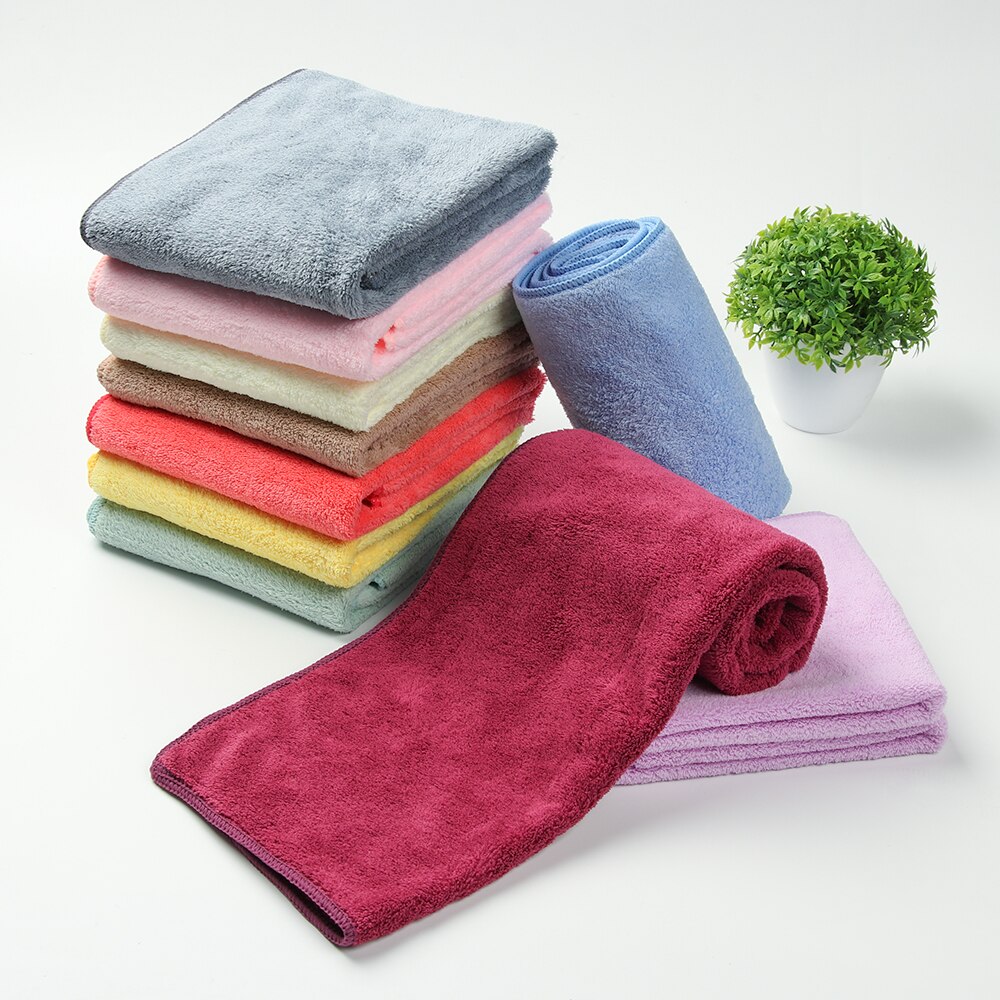Serviette de nettoyage de cheveux de lavage à séchage rapide de serviette de cheveux de microfibre de serviette de séchage rapide d'ouatine de corail pour sécher les cheveux bouclés, longs et épais