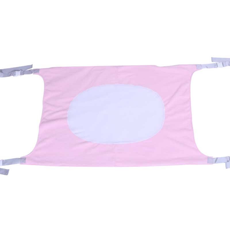 Draagbare pasgeboren hangmat voor babybedje babyhangmat reisbed afneembare elastische hangmatten met verstelbaar net: Roze