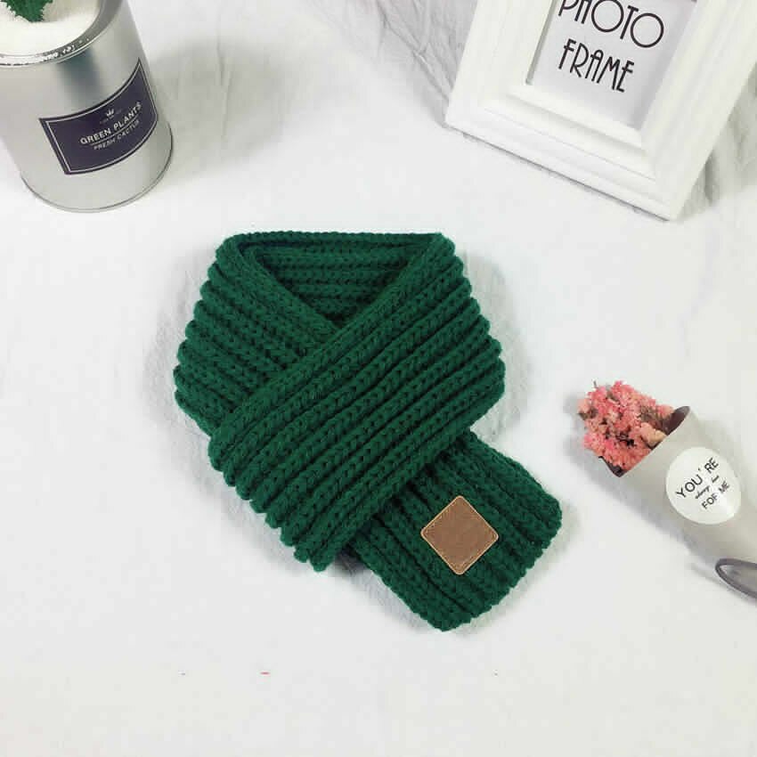 Baby Stuff Accessories Lovely Boys Girls Baby Kid Knitted Scarf Autumn Winter Warm Solid Scarf Xmas: Green