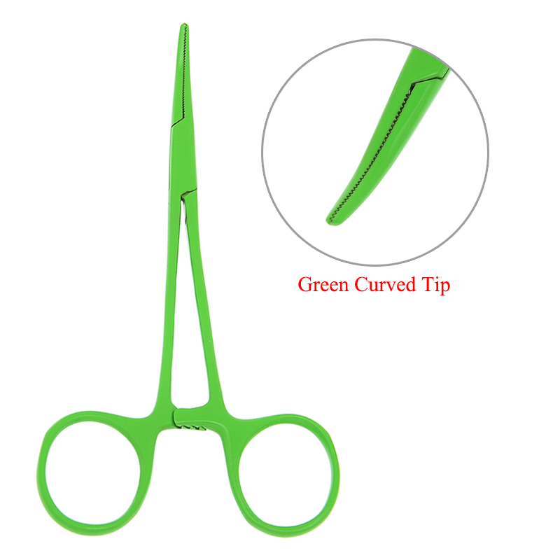 12.5cm Hand Tool Hemostatic Forceps Pet Hair Clamp Fishing Locking Pliers Epilation Tools Straight Curved Tip Pet Forceps D0001A: D0001A-14
