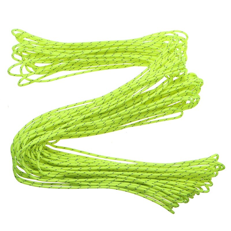 Kiwarm 1pc 20 meter grøn nylon ledning super stærk telt reb fyr line camping ledning paracord til gør-det-selv håndværk tilbehør reb