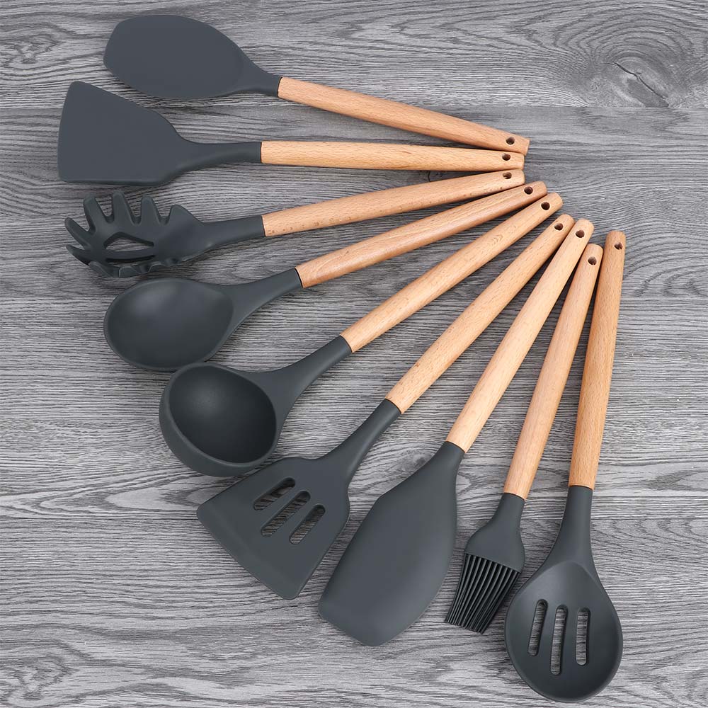 1 Pcs Kitchen Accessories Non-stick Silicone Cooking Gadgets Spatula Spoon Colander Shovel Kitchen Utensils DIY Cooking Tools