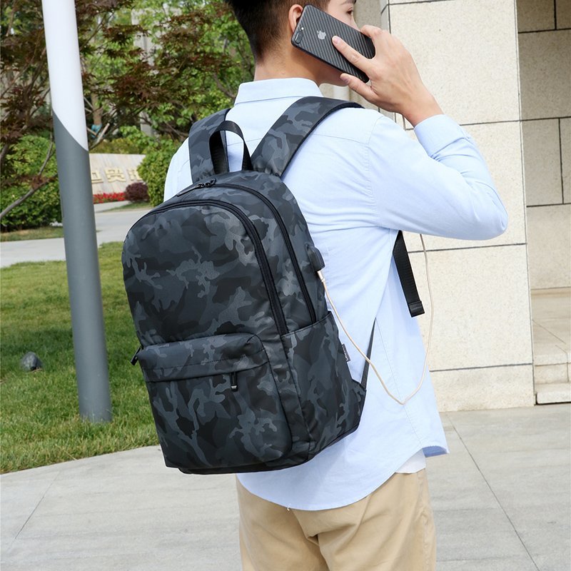 Britânico camuflagem masculino esporte mochila impermeável ao ar livre de curta distância viagem backbag usb portátil mochila adolescentes sacos de estudante
