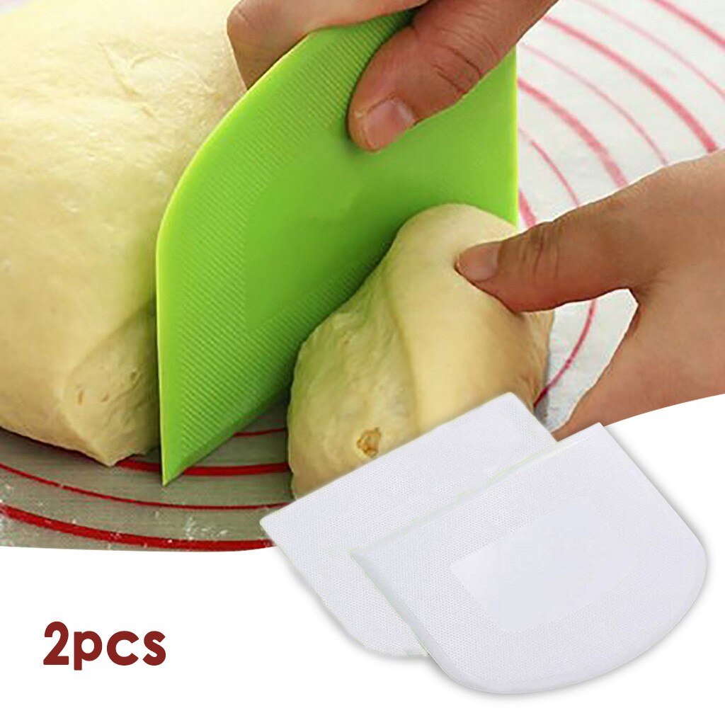 2PCS Plastic Cake Cream Spatula Dough Butter Batter Scraper Baking Tools For Home Baking Nough Cutting Tools Kitchen Gadgets L*5