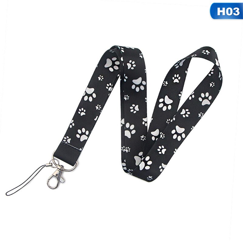 1Pc Leuke Hond Voetafdruk Schilderij Mobiele Telefoon Id Badge Houder Key Strap Sleutelhanger Accessoires Neck Lanyard Voor Smart Telefoon: H03